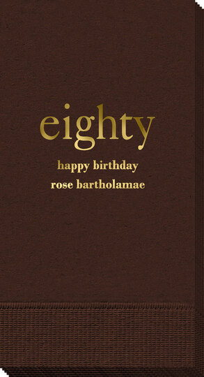 Big Number Eighty Guest Towels